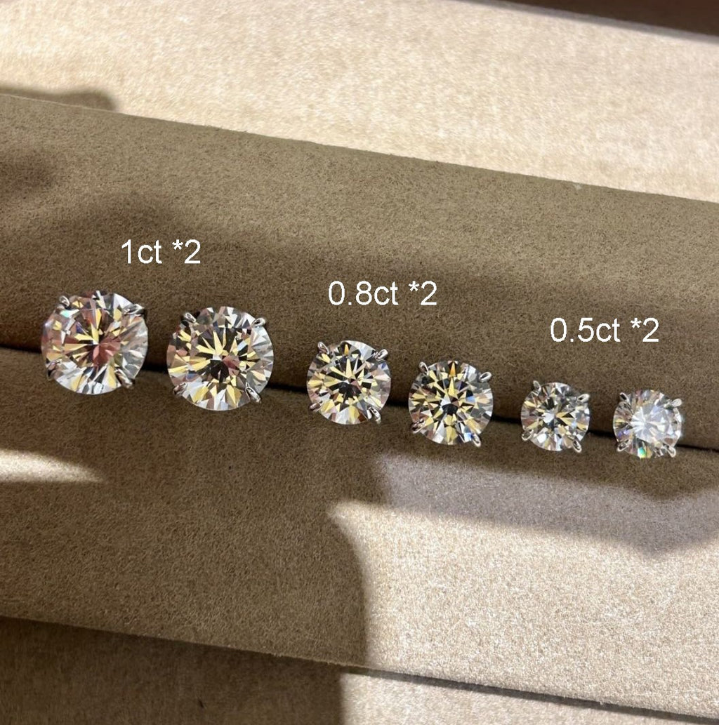 Four/Six Prong Stud Earrings